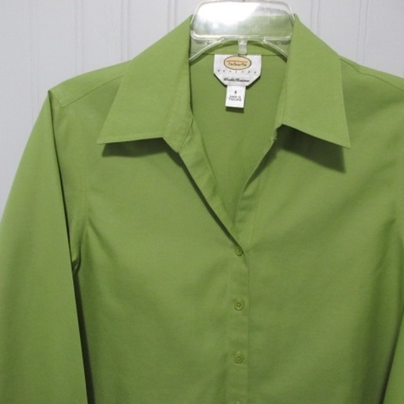 Talbots Green Dress Shirt, Size 8P - Picture 4 of 8